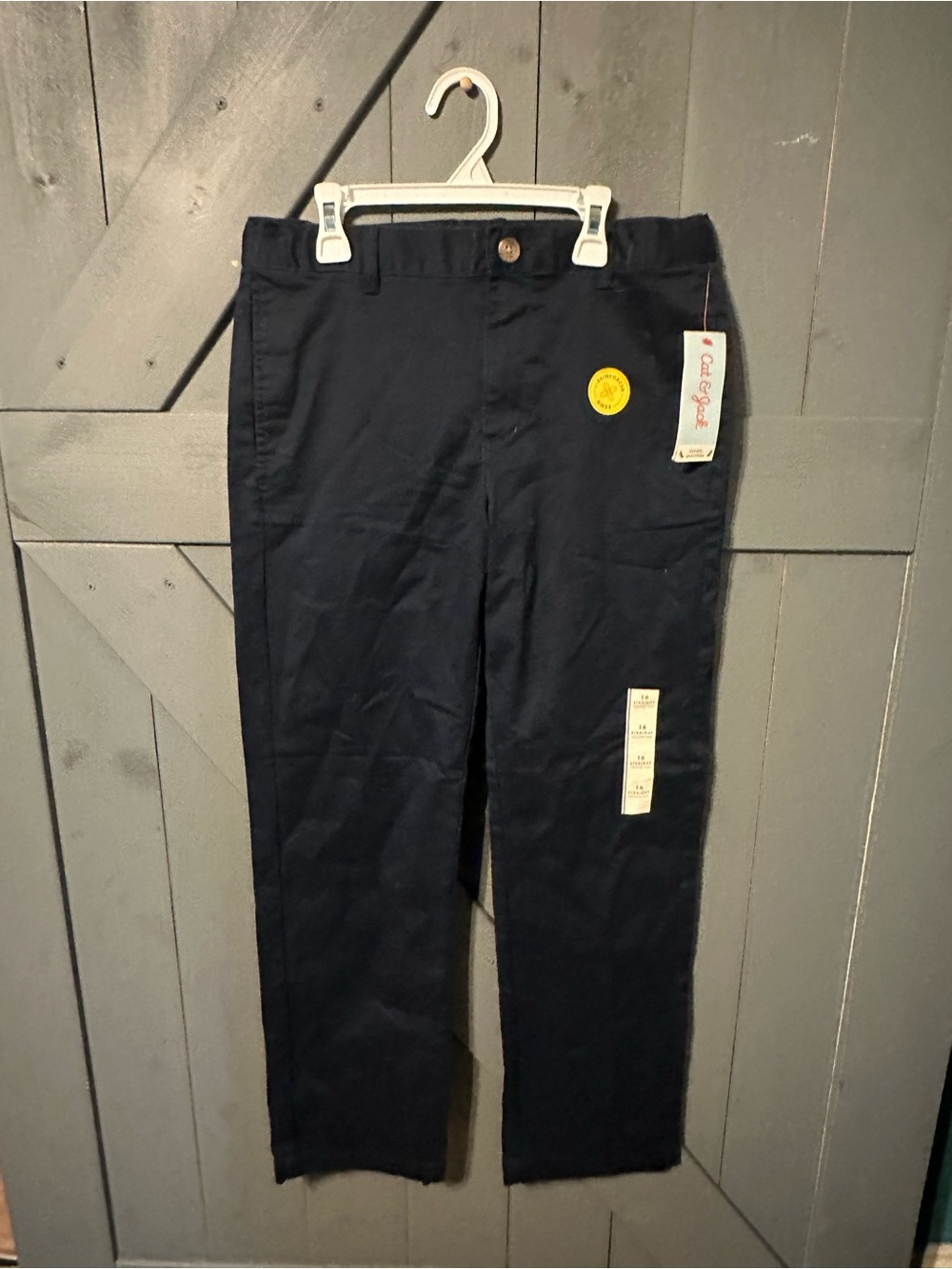 NWT Cat & Jack Boys Size 16 Straight School Uniform Pants - Navy (Set of 2)